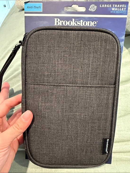 Brookstone Other - Brookstone Gray Travel RFID Wallet